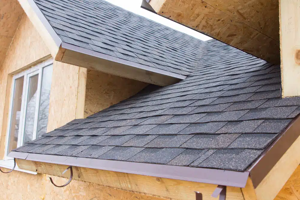 Sloped roof on residential home