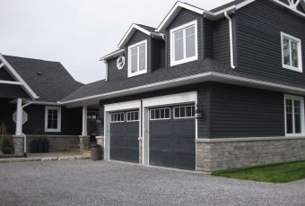 New Home with Dark Gray Siding and Roof